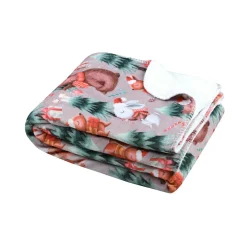 Plaid, Coussin Et Tapis De Noël|STOF Plaid de Noël (130 x 160 cm) Lucien Multicolore