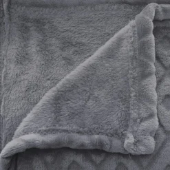 Plaid Et Jeté|ATMOSPHERA Plaid doux (230 cm) 3D Losange Gris foncé