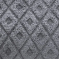 Plaid Et Jeté|ATMOSPHERA Plaid doux (230 cm) 3D Losange Gris foncé