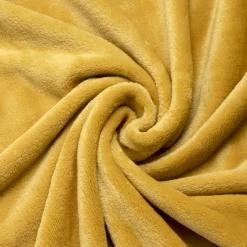 Plaid Et Jeté|ATMOSPHERA Plaid doux (180 cm) Tendresse Jaune ocre