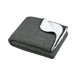 Plaid Et Jeté|STOF Plaid doux (130 x 160 cm) Dookie Noir