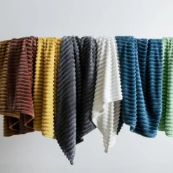 Plaid Et Jeté|EMINZA Plaid doux (220 x 240 cm) Dune Vert sauge