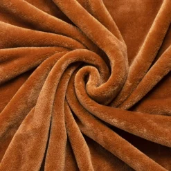 Plaid Et Jeté|EMINZA Plaid doux flanelle (125 x 150 cm) Didou Cuivre