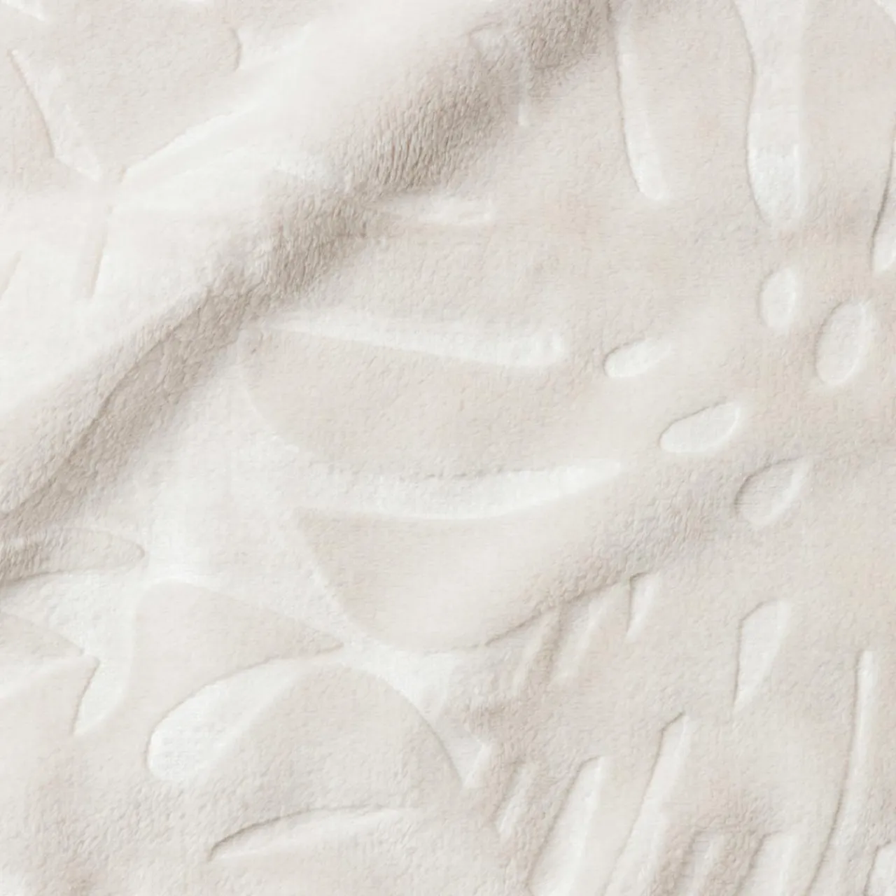 Plaid Et Jeté|EMINZA Plaid doux flanelle (130 x 180 cm) Flore Ecru