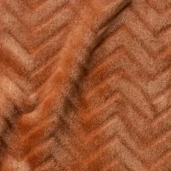 Plaid Et Jeté|EMINZA Plaid doux flanelle (125 x 150 cm) Zag Cuivre