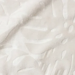 Plaid Et Jeté|EMINZA Plaid doux flanelle (180 x 230 cm) Flore Ecru