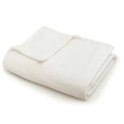 Plaid Et Jeté|EMINZA Plaid doux flanelle (125 x 150 cm) Didou Ivoire