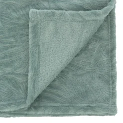 Plaid Et Jeté|Atmosphera, cru017dateur d'intu017drieur Plaid doux flanelle (125 x 150 cm) Ryo Bleu