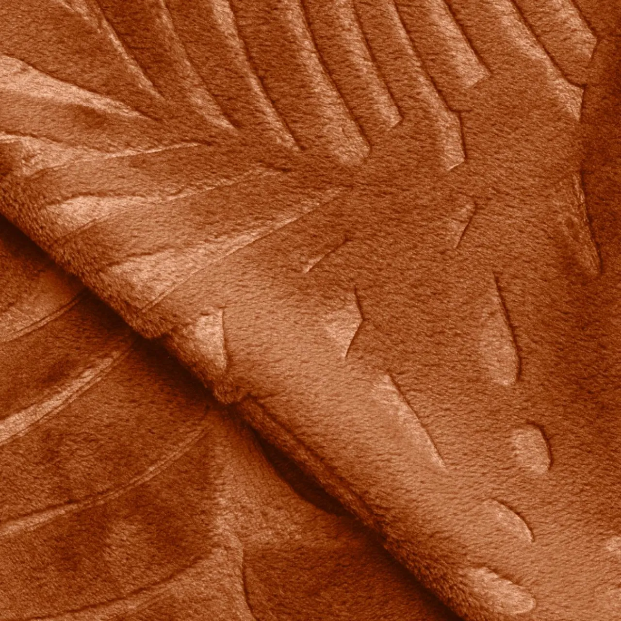 Plaid Et Jeté|EMINZA Plaid doux flanelle (125 x 150 cm) Flore Cuivre