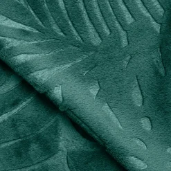 Plaid Et Jeté|EMINZA Plaid doux flanelle (220 x 240 cm) Flore Vert