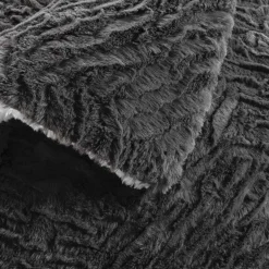 Plaid Et Jeté|DOUCEUR D'INTERIEUR Plaid fausse fourrure (150 cm) Toronto Taupe foncé