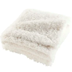 Plaid Et Jeté|douceur d'intu017drieur Plaid fausse fourrure (220 x 240 cm) Mouton Ecru