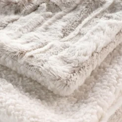 Plaid Et Jeté|douceur d'intu017drieur Plaid fausse fourrure (125 x 150 cm) Lynx Beige