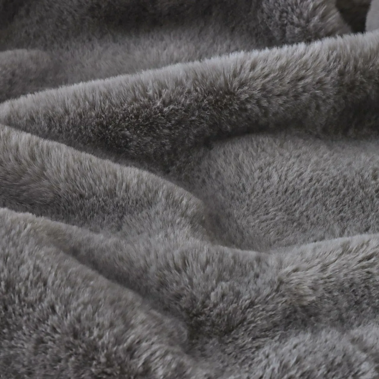 Plaid Et Jeté|EMINZA Plaid fausse fourrure (140 x 200 cm) Finn Gris Anthracite