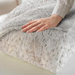 Plaid Et Jeté|douceur d'intu017drieur Plaid fausse fourrure (220 x 240 cm) Alaska Ecru