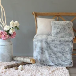 Plaid Et Jeté|ENJOY HOME Plaid fausse fourrure (130 x 150 cm) Ours Gris