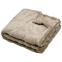 Plaid Et Jeté|STOF Plaid fausse fourrure (130 x 160 cm) Fauves Beige