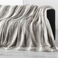 Plaid Et Jeté|DOUCEUR D'INTERIEUR Plaid fausse fourrure (180 x 220 cm) Sven Beige