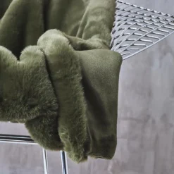 Plaid Et Jeté|EMINZA Plaid fausse fourrure (140 x 200 cm) Finn Vert kaki