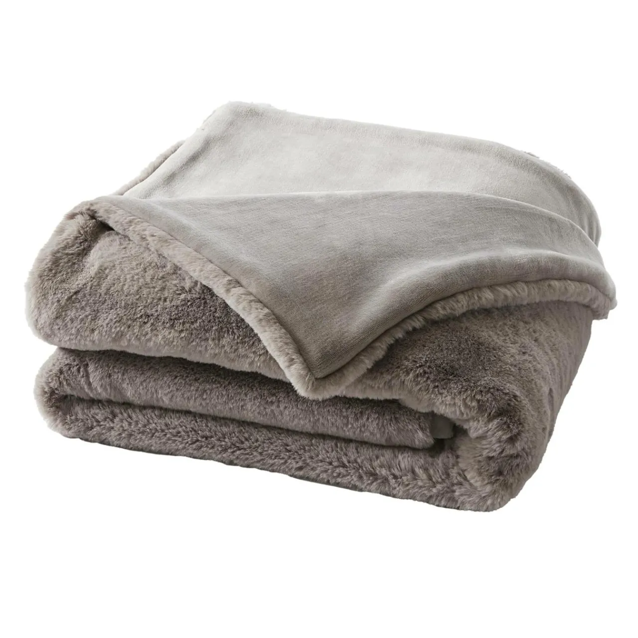 Plaid Et Jeté|EMINZA Plaid fausse fourrure (140 x 200 cm) Finn Taupe