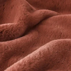 Plaid Et Jeté|EMINZA Plaid fausse fourrure (140 x 200 cm) Finn Terracotta