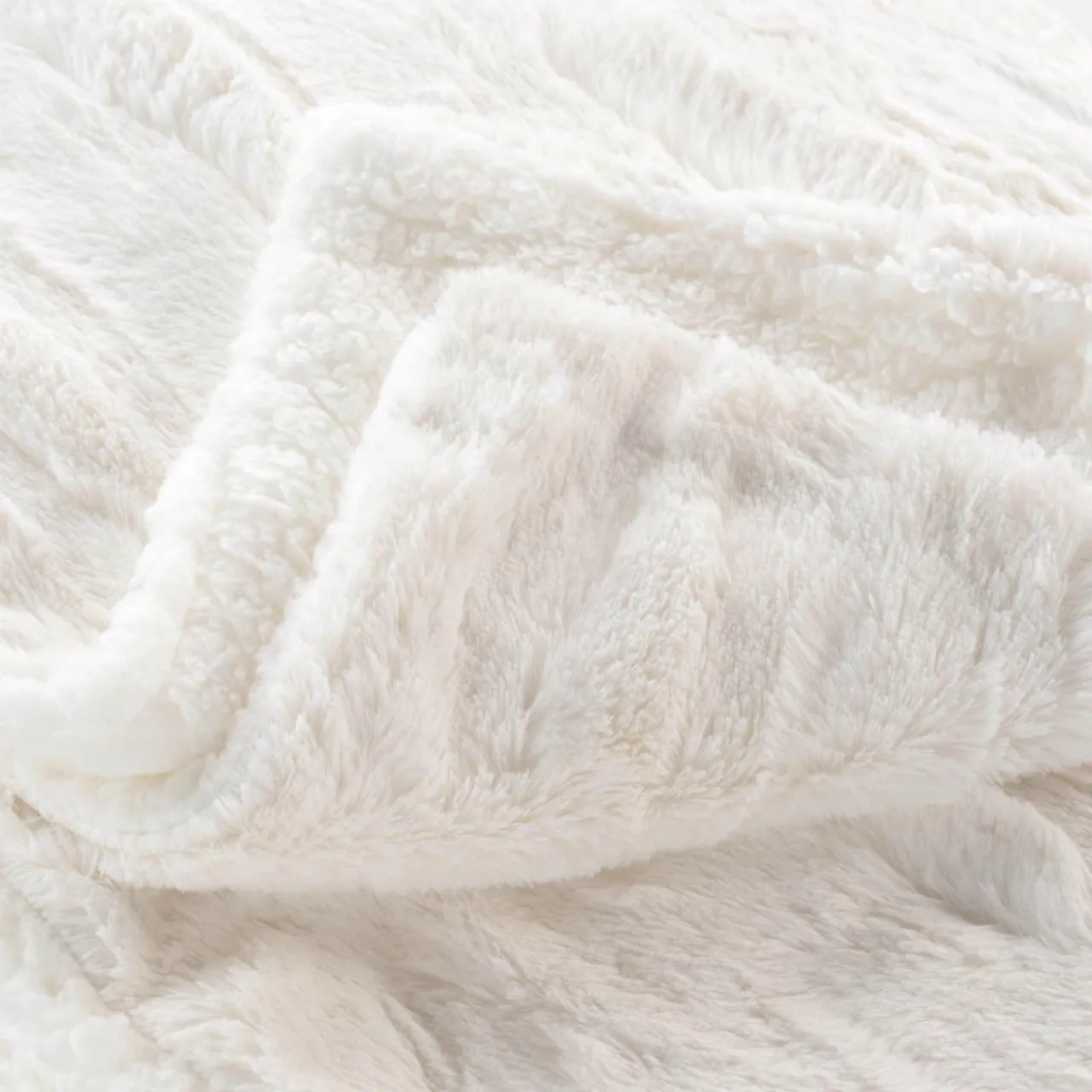 Plaid Et Jeté|douceur d'intu017drieur Plaid fausse fourrure (180 x 220 cm) Foxy Ecru Beige