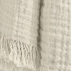 Plaid Et Jeté|Couvre-Lit Et Édredon|EMINZA Plaid gaze de coton (130 x 160 cm) Gaïa pampa Beige