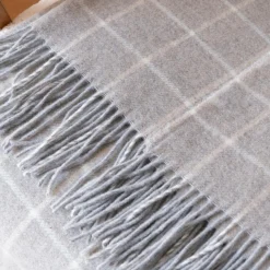 Plaid Et Jeté|l'Effet Papillon Plaid laine et cachemire (140 x 200 cm) Camille Gris