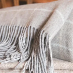 Plaid Et Jeté|l'Effet Papillon Plaid laine et cachemire (140 x 200 cm) Camille Gris