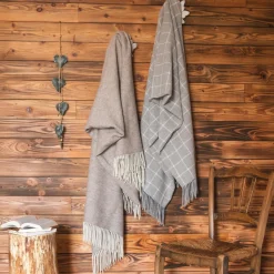 Plaid Et Jeté|l'Effet Papillon Plaid laine et cachemire (140 x 200 cm) Camille Gris