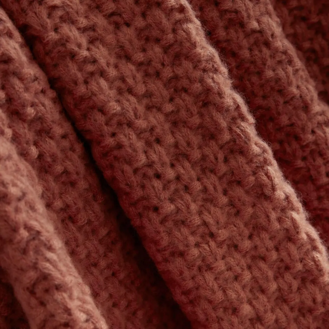 Plaid Et Jeté|EMINZA Plaid tricot (125 x 150 cm) Tessa Terracotta