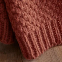 Plaid Et Jeté|EMINZA Plaid tricot (125 x 150 cm) Tessa Terracotta