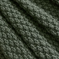 Plaid Et Jeté|EMINZA Plaid tricot (125 x 150 cm) Tessa Vert kaki