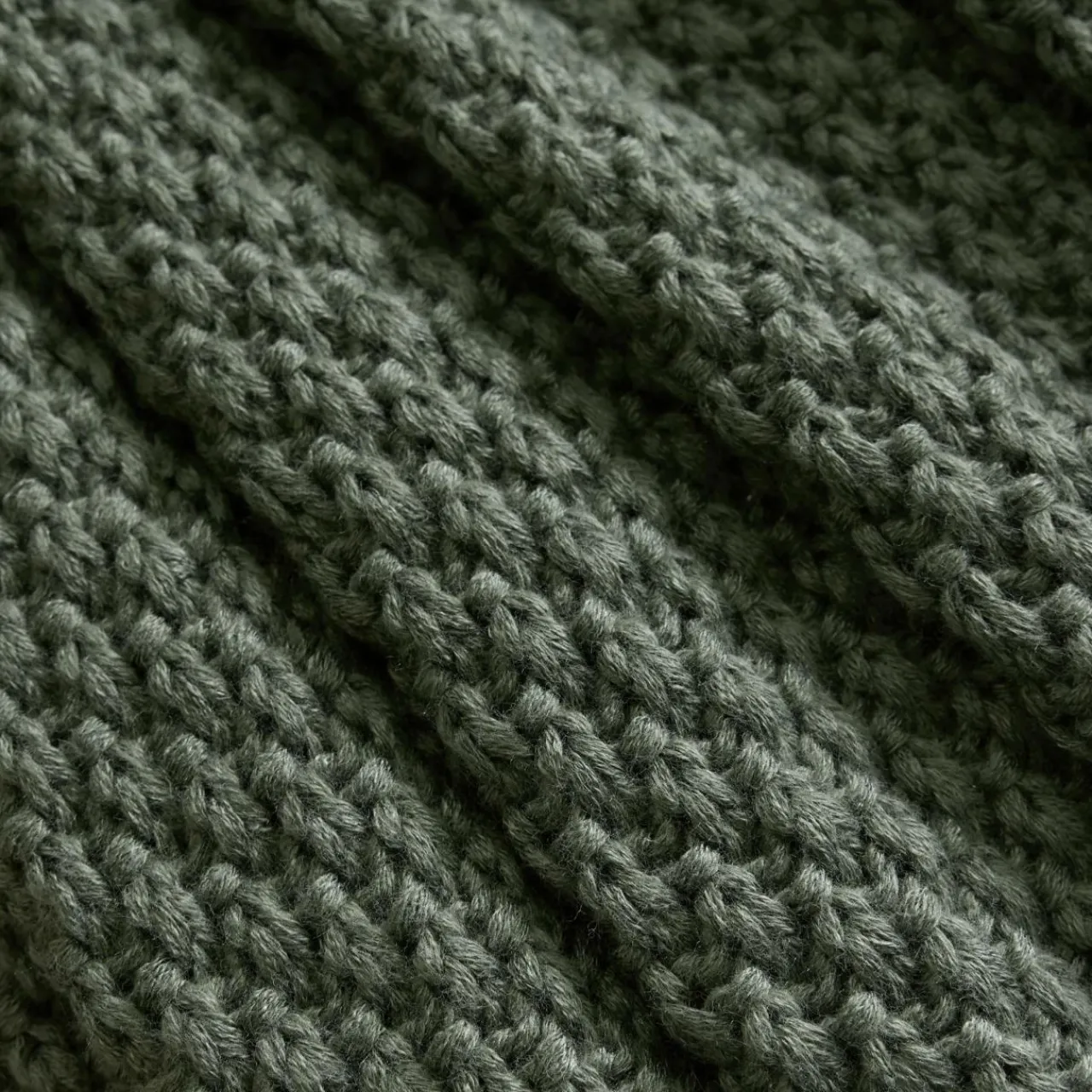 Plaid Et Jeté|EMINZA Plaid tricot (125 x 150 cm) Tessa Vert kaki