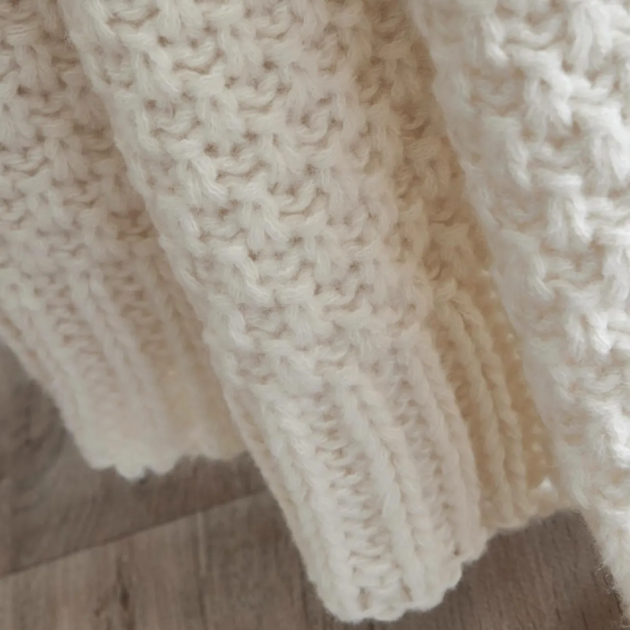 Plaid Et Jeté|EMINZA Plaid tricot (125 x 150 cm) Tessa Ivoire