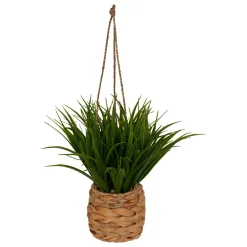 Plante Artificielle|Atmosphera, cru017dateur d'intu017drieur Plante artificielle suspendue dans pot tressé (H27 cm) Moda Costa Vert