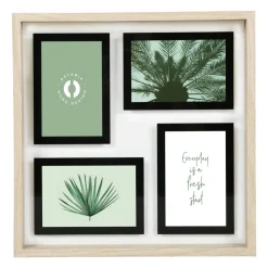 Toile, Cadre, Déco Murale|OSTARIA Pêle-mêle mural 4 photos (36 x 36 cm) Néo Beige