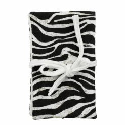 Objet Déco|OSTARIA Pochette à bijoux de voyage (26 x 27 cm) Zèbre Noir