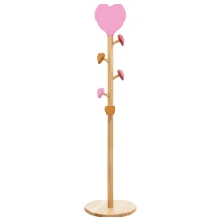 Objet Déco Enfant|Rangement Enfant|Atmosphera cru017dateur d'intu017drieur for kids Porte manteau enfant bois (H135 cm) Amour Rose