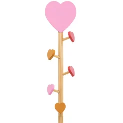 Objet Déco Enfant|Rangement Enfant|Atmosphera cru017dateur d'intu017drieur for kids Porte manteau enfant bois (H135 cm) Amour Rose