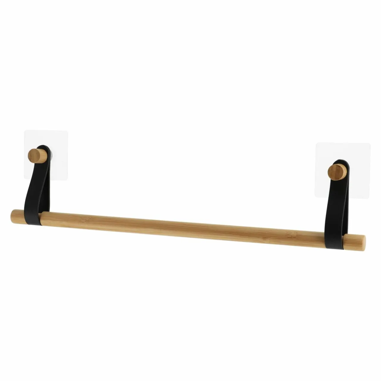 Rangement Salle De Bain|TENDANCE Porte serviette adhésif 1 barre (50 cm) Easy Chic Noir