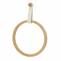 Rangement Salle De Bain|TENDANCE Porte serviette adhésif arrondi (D21 cm) Easy Chic Blanc