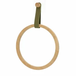 Rangement Salle De Bain|TENDANCE Porte serviette adhésif arrondi (D21 cm) Easy Chic Kaki Vert kaki