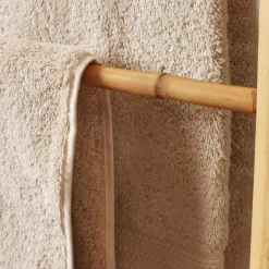Rangement Salle De Bain|EMINZA Porte serviette pliable canne de bambou Echelle (H116 cm) Hanoï Naturel