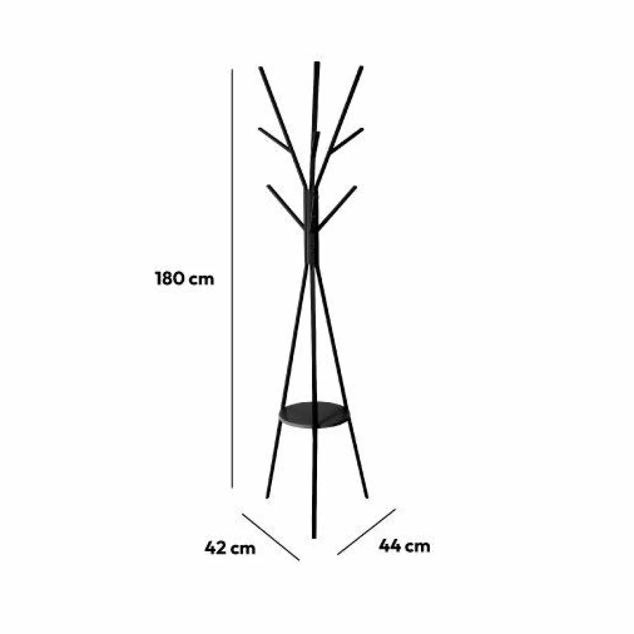 Rangement D'Entrée|ATMOSPHERA Porte-manteau (H180 cm) Arbor Noir