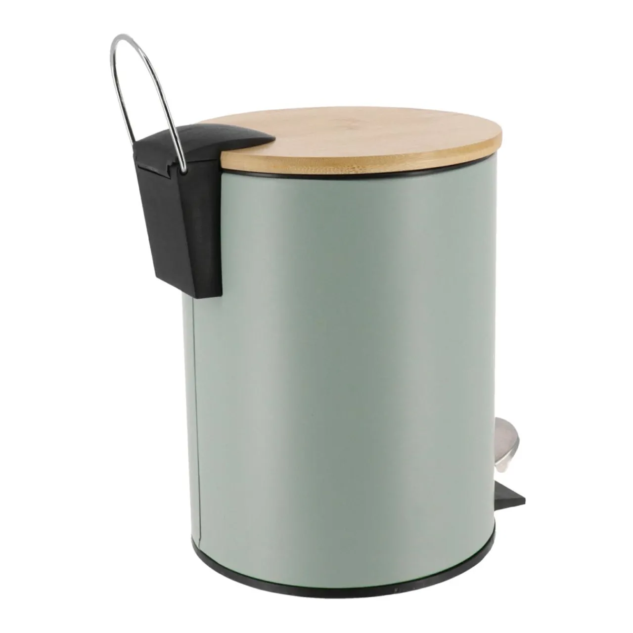 Accessoire Salle De Bain|TENDANCE Poubelle à pédale avec frein de chute Timeless Vert Eucalyptus