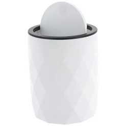 Accessoire Salle De Bain|TENDANCE Poubelle salle de bain 6L Rubby Blanc