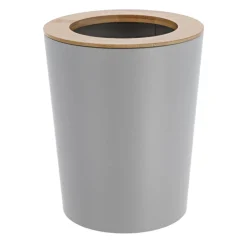 Accessoire Salle De Bain|TENDANCE Poubelle salle de bain 5L Purebamboo Gris clair