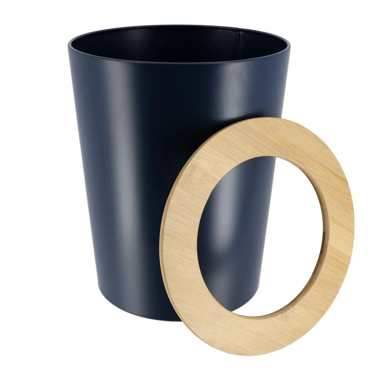 Accessoire Salle De Bain|TENDANCE Poubelle salle de bain 5L Purebamboo Bleu marine