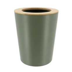Accessoire Salle De Bain|TENDANCE Poubelle salle de bain 5L Purebamboo Vert kaki